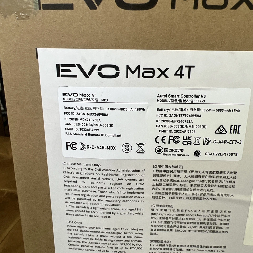 Autel Robotics EVO Max 4T Fly More Bundle Thermal Camera 8K HD Laser Rangefinder - Image 2 of 4