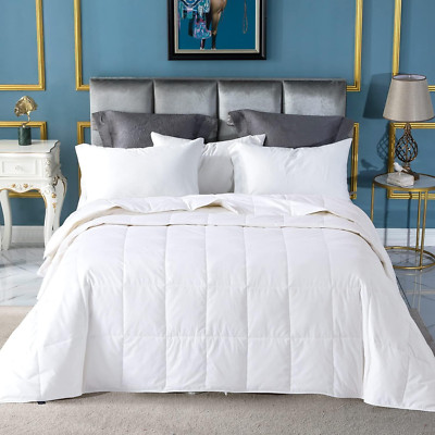 Lightweight King Size Summer Blanket, Noiseless & Soft Comforter, 106x90'' White