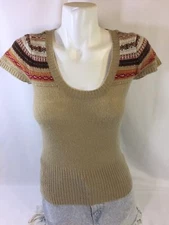 Its Out Time Women Brown With Multiple Color Size M Blouse Made In China Bin39#2