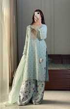 New Pakistani Party Wear Designer Sharara plazz0 Salwar Kameez Indian dress Suit