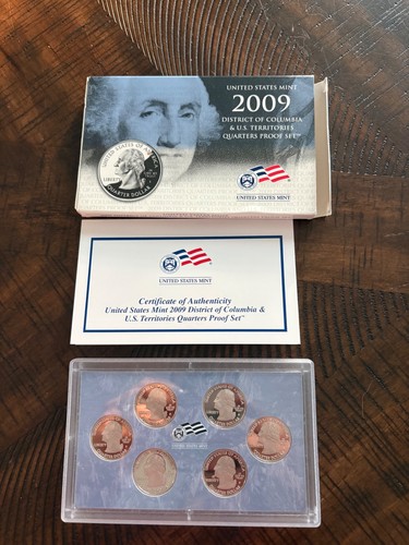 US Mint Coins Quarter Proof 2009 DC & Territories Quarter Proof Set ( 6 coins)