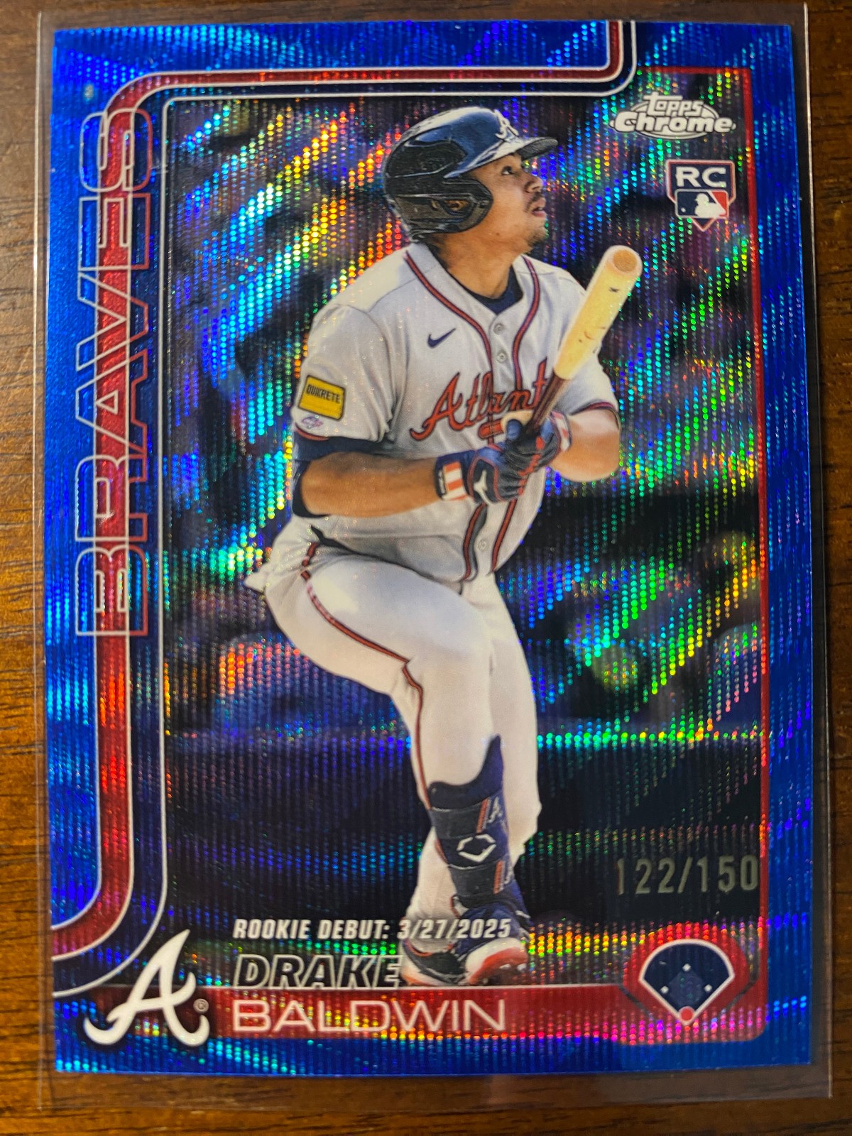 2025 Topps Chrome Update Drake Baldwin #USC88 RC Blue Wave Refractor /150