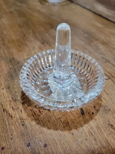 Vintage Waterford Crystal Ring Holder Signed Trinket Dish
