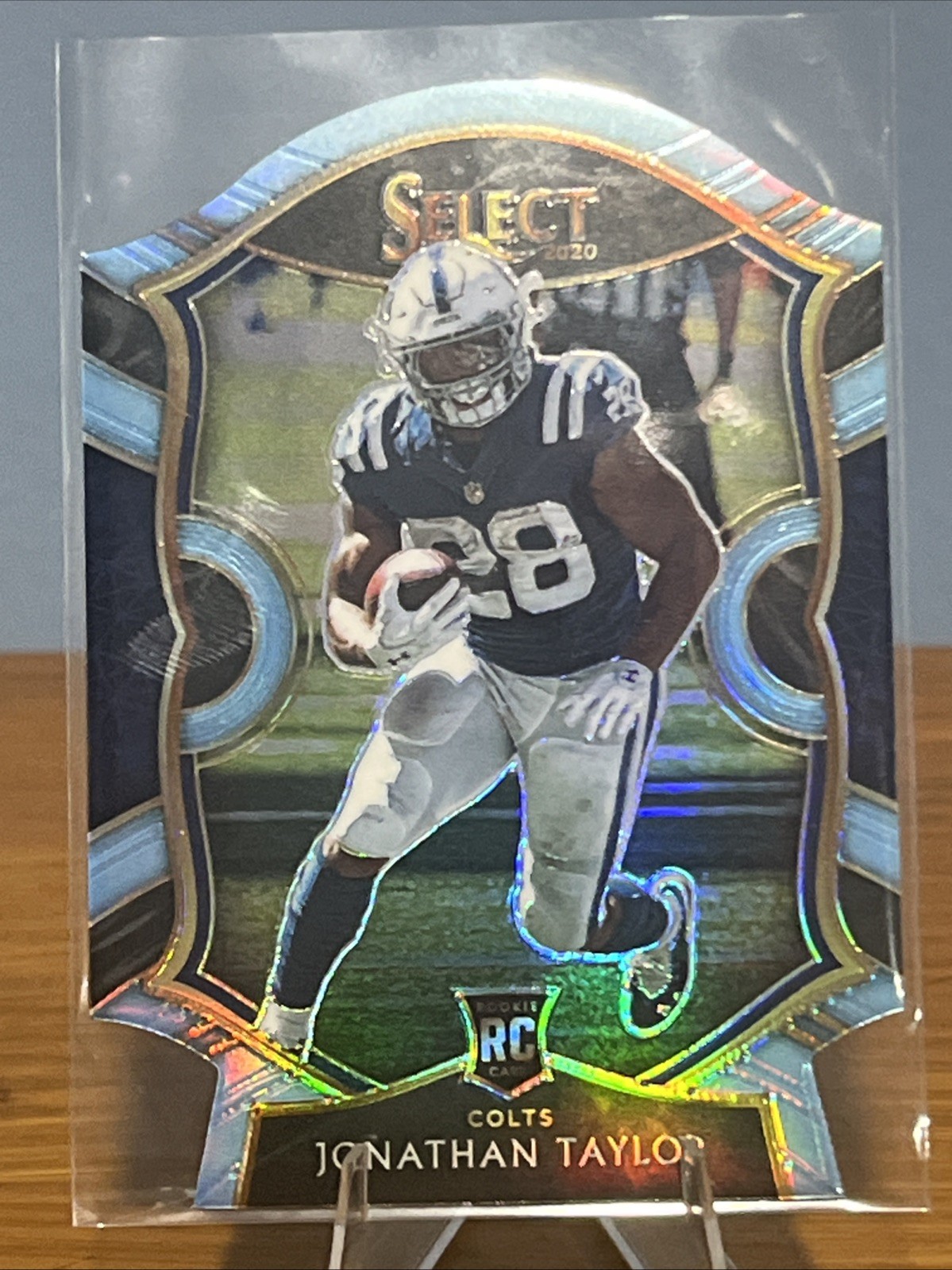 2020 Panini Select Concourse Jonathan Taylor Light Blue Prizm Die-Cut (RC) Colts