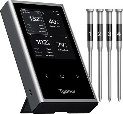 Sync Wireless Quad Gen 2 Meat Thermometer | 4 Probes | 6 Sensors | LCD Display |