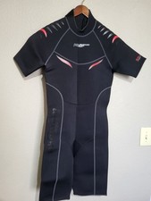 Phantom Aquatics Dive Suit EUC Shorty Full Zip Black Wet suit Size L Nylon