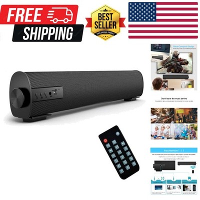 Portable Soundbar for TV/PC, Outdoor/Indoor Wired & Wireless Bluetooth 5.0 Sp...