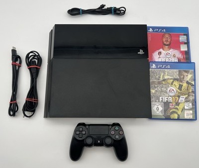 Sony Playstation 4 500GB Spielkonsole | Schwarz + 2 Spiele | PS4 Konsole