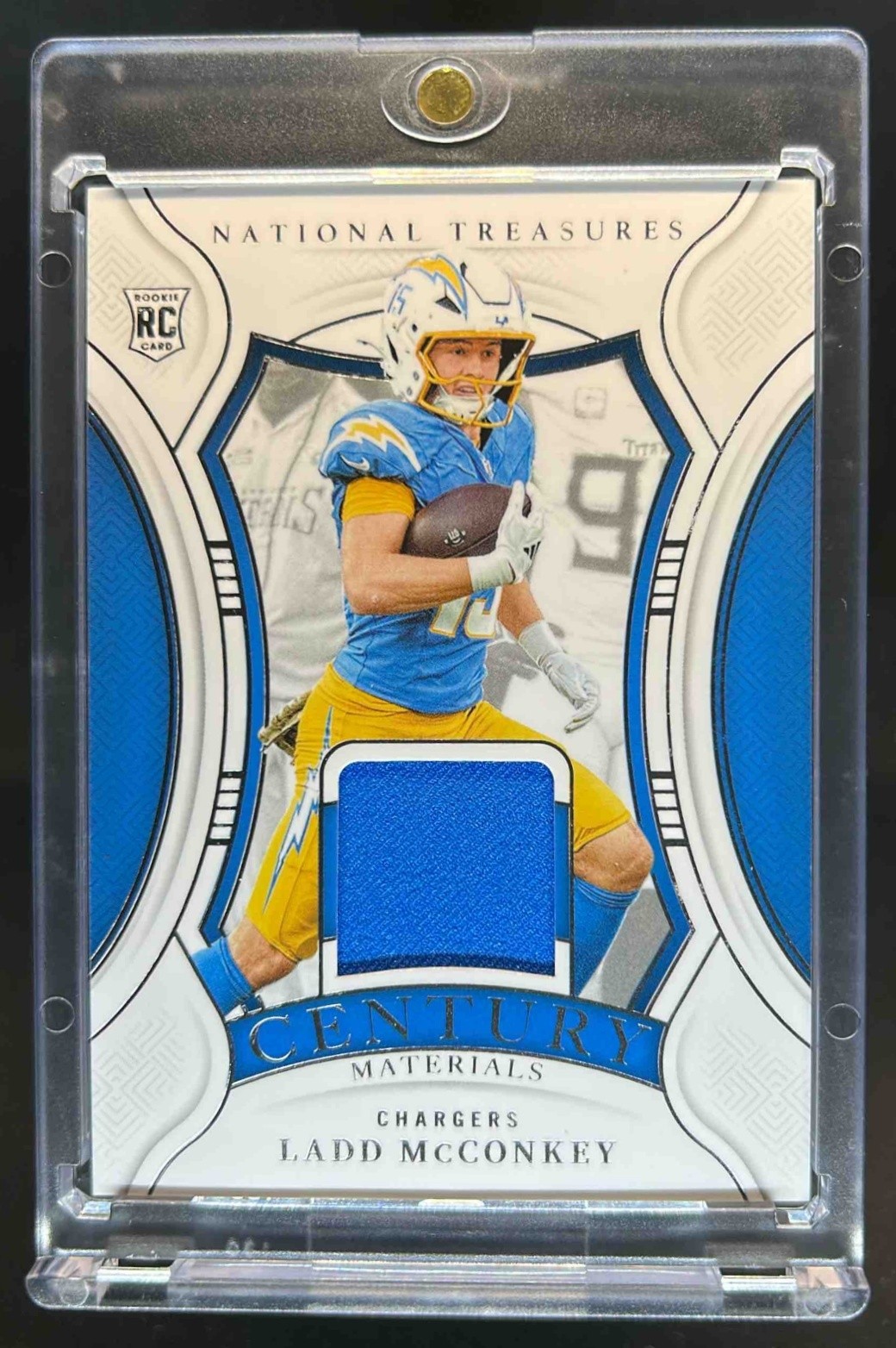 2024 National Treasures Ladd McConkey Century Materials RC Jersey #71/99