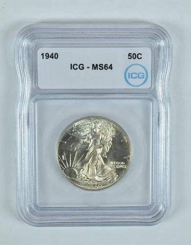 1940 Walking Liberty Half Dollar MS64 ICG