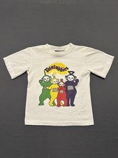 Vintage 90s Ragdoll TELETUBBIES Shirt Kids 5/6 White Short Sleeve Made In USA