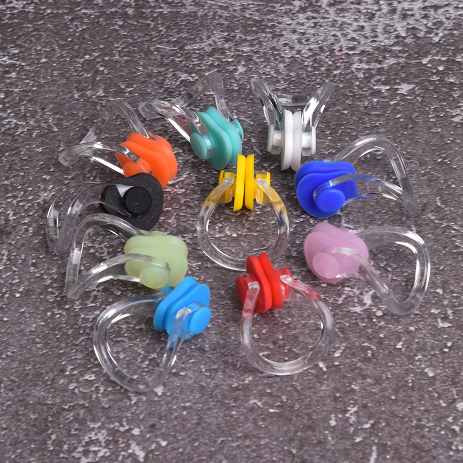 20PCS 10 Colors Silicone Waterproof Swimming Nose Clip Swim Equipment Supplies