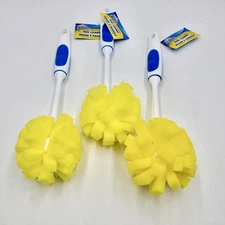 Scrub Buddies Dish Washing Foam Sponges Handles Bottle Glass Set 3 New