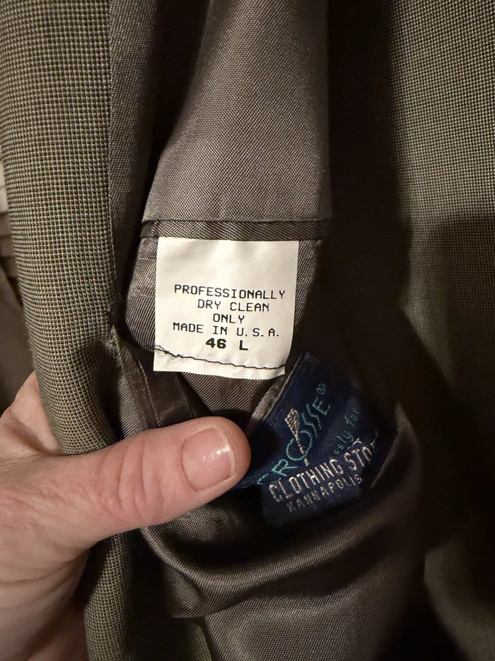 Blazer Abrigo Deportivo Vintage Lacrosse 46L Para Hombre Oliva Foto 4 de 4