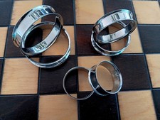 Large Pair Ear Double Flare Flesh Tunnels Plugs Silver 316l Surgical Steel D-1 Large Pair Ear Double Flare Flesh Tunnels Plugs Silver 316l Surgical Steel D-1