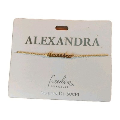 Freedom ''Alexandra'' Personalized Bracelet Gold Color NEW, Nickel Free Jewelry