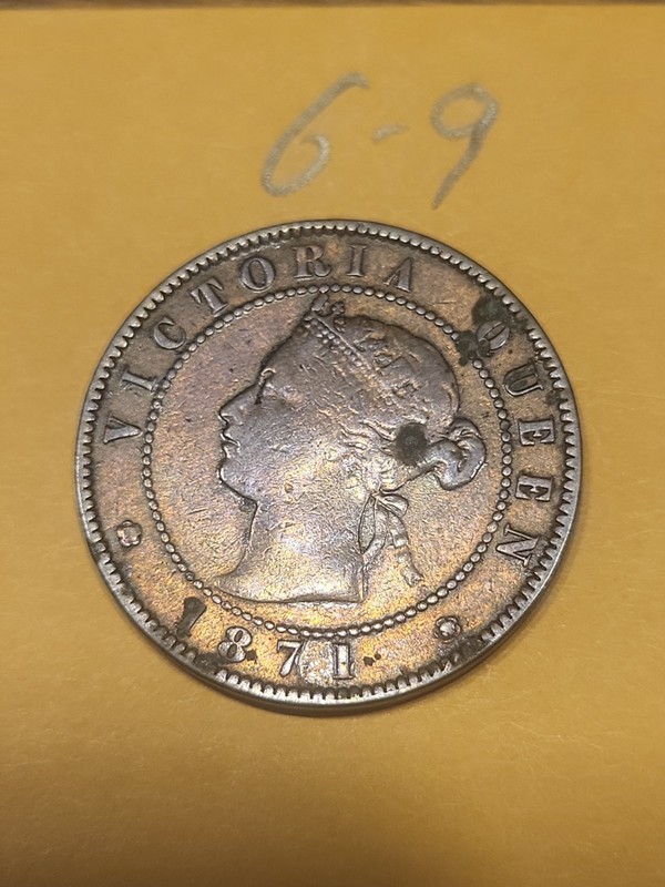 1871 One Cent  Prince Edward Island Self Government And Free Trade Lot 6-9