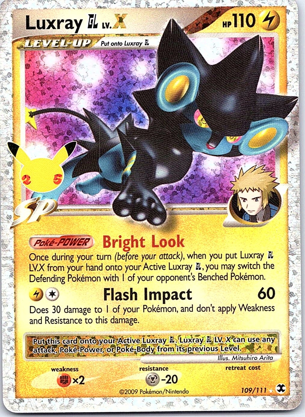 Pokemon Luxray GL Lv.X tcg Rising Rivals Ultra Rare