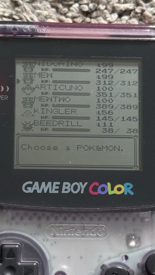 Pokemon Red 1998 Authentic Tested + Saves w/ Mew, Mewtwo, Articuno Legendary - Image 3 of 3