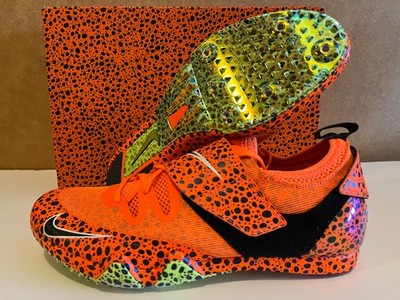 Nike Pole Vault Elite OLY Multi Orange Black Iridescent Plate sz 9.5 FZ4447 900