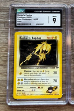 Rocket's Zapdos 15/132 Gym Challenge Holo 2000 Pokemon Card CGC 9! (PSA BGS TAG)
