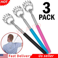 3 Pack Metal Back Scratcher Back Extendable Massager Bear Claw Telescopic New