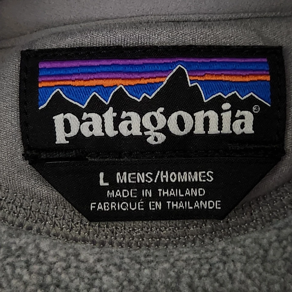 Suéter Patagonia Performance Better pulôver masculino 1/4 zíper lã cinza grande - Imagem 4 de 4