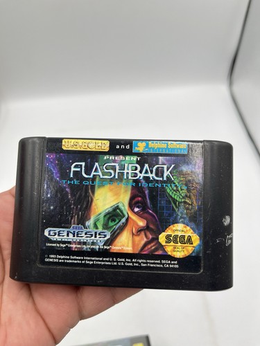 Flashback: The Quest for Identity (Sega Genesis, 1993) Box + Hang Tag & Works - Picture 5 of 8