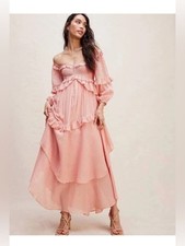 Free People x Spell and the Gypsy Clementine Mermaid Maxi Dress Mauve Pink $299