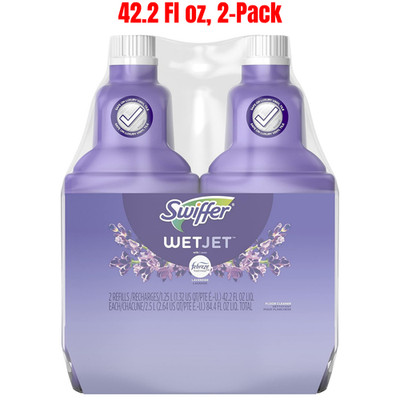 Swiffer WetJet Multi-Purpose Floor Cleaner Solution with Febreze Refill, 42.2 Fl