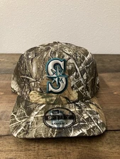 New Era 9Fifty A-Frame Seattle Mariners Men's Real Tree Camo Grey UV - NWT