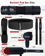 Barbell Pad Set Hip Thrust Squat Bench Press Foam Cushion