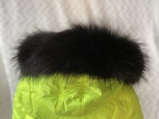 Sportalm Kitzbühl echt Pelz Schal für Kragen Kapuze Neu Furmark Schwarz Größe 63