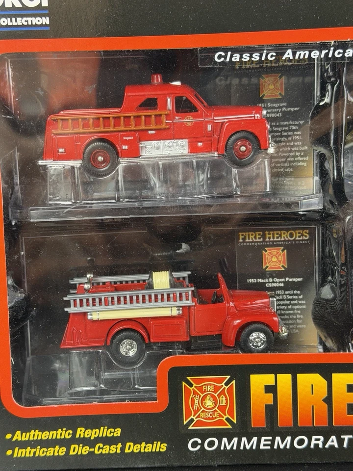 Corgi Fire Heroes Classic American Fire Apparatus Set #3  2002 New in Box - Image 3 of 4