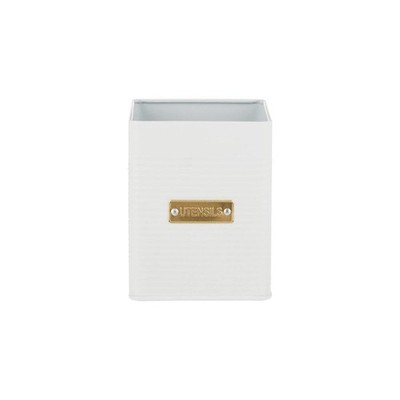 Typhoon Square Otto Utensil Pot (White) - 1.5L