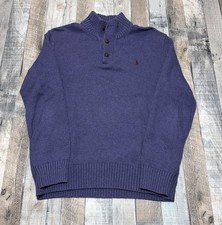 Polo Ralph Lauren Mock Neck Button Sweater Me...