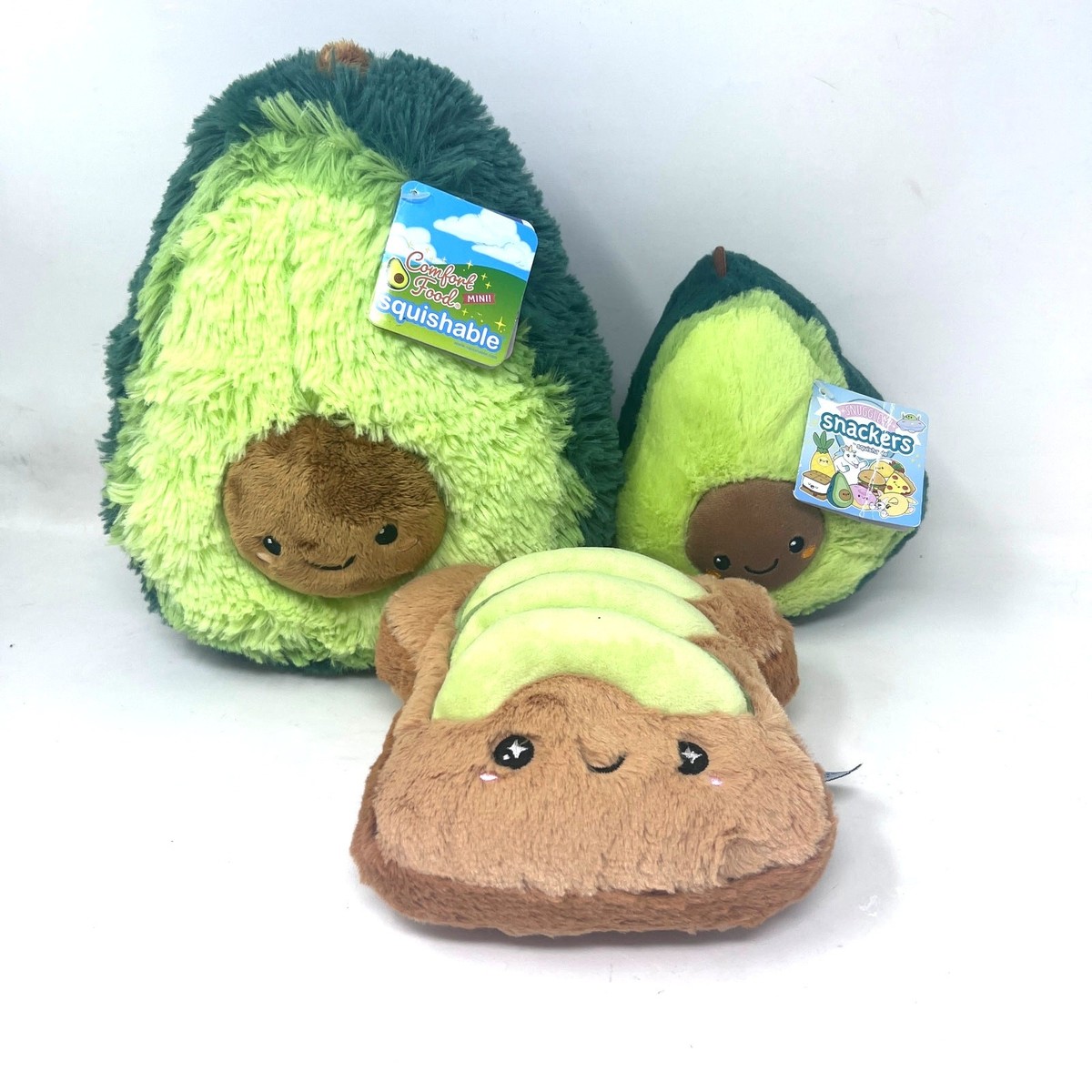 Squishable Avocado Plush Lot of Toast Kawaii Food Snugglemi Snackers