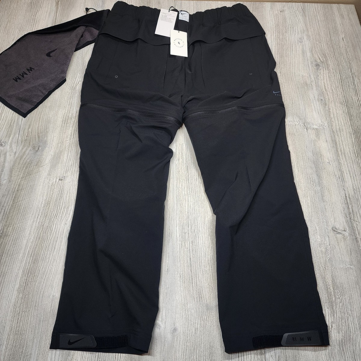 Nike MMW Matthew Williams Convertible Pants Black Mens Size XL New