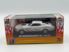 M2 Auto-Drivers 1970 Ford Mustang Mach 1, White w/ Flames, R17, 1:64, NIB