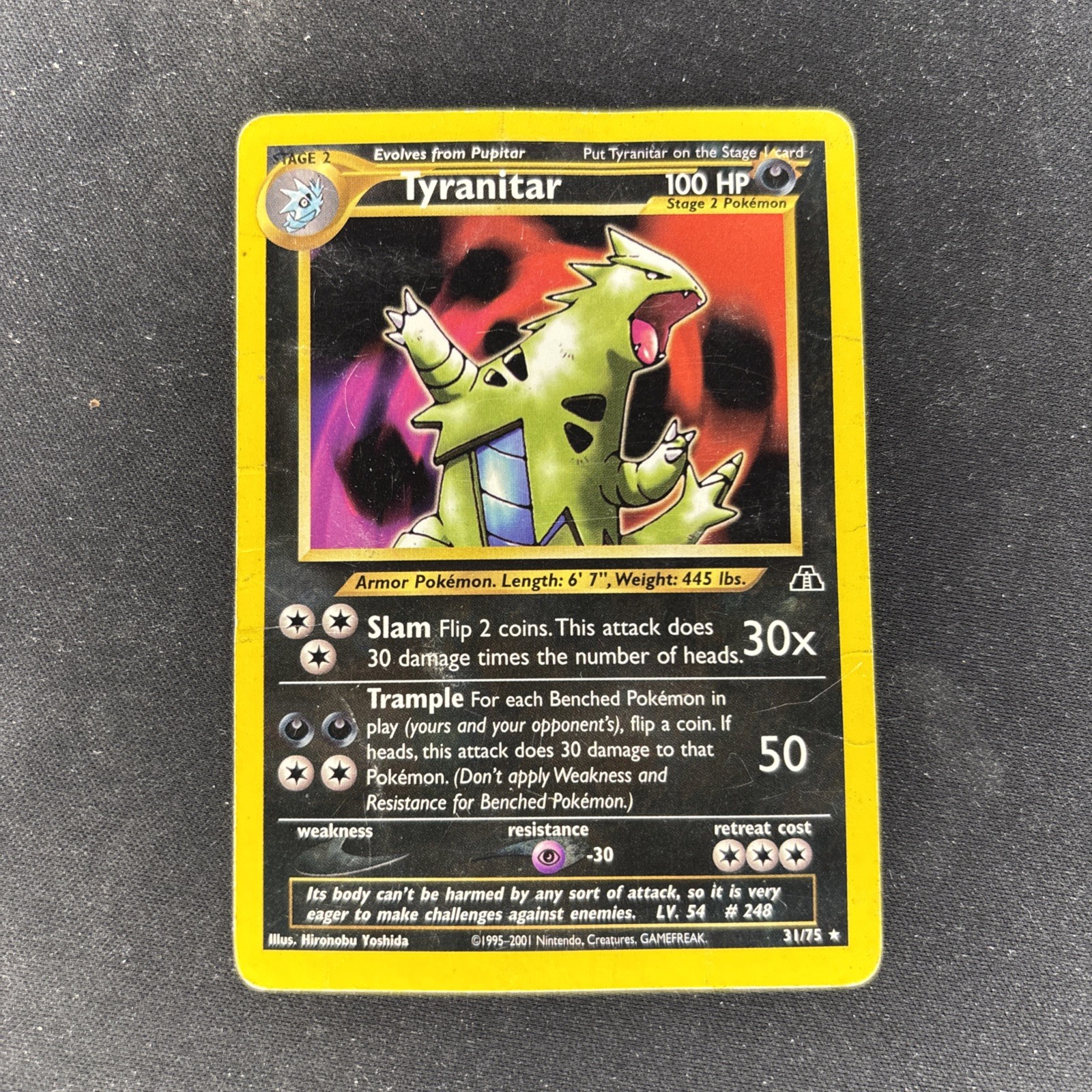Pokémon TCG Tyranitar Neo Discovery 31/75 100 HP Rare Regular Card