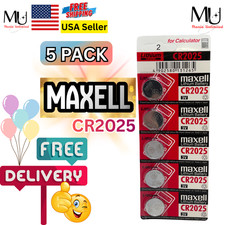 5X PACK MAXELL CR2025 LITHIUM 3V BEST BEFORE 12/2033 CAR KEY FOBS/SCALES/REMOTE