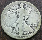 US 1917-D Reverse Walking Liberty Half  **