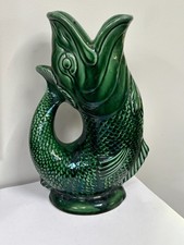 Dartmouth Pottery Fish Gurgle Glug Jug, made into Lamp Base