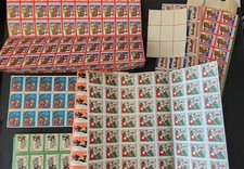 Over 1,800 VTG American Lung Association Christmas Seal Stamps Full Sheets 1930s