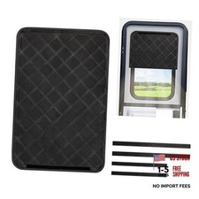 Rv Door Window Shade,Foldable Camper Sun Shade Windshield 16" x 25" Black