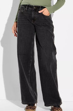 NEW Wild Fable Women's Low-Rise Baggy Jeans Black Size 8