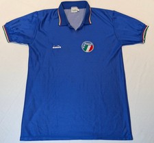 Vintage Italy 1986/90 Diadora Home Authentic Fan Edition Football Shirt Maglia L