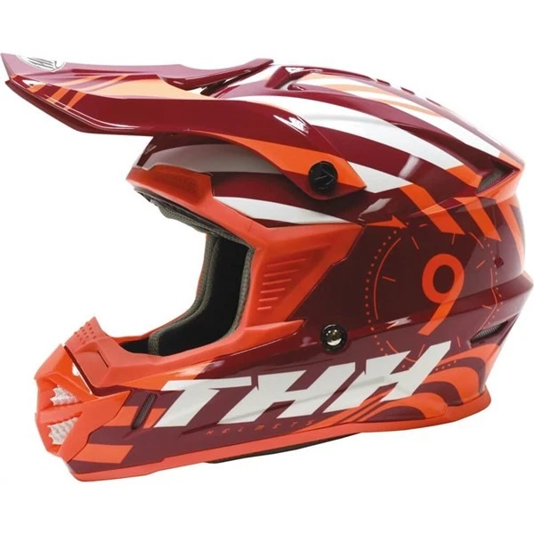 THH T730X Twister Youth Helmet | Purple/Orange/White | DOT ; ECE 22-05 - Image 3 of 4