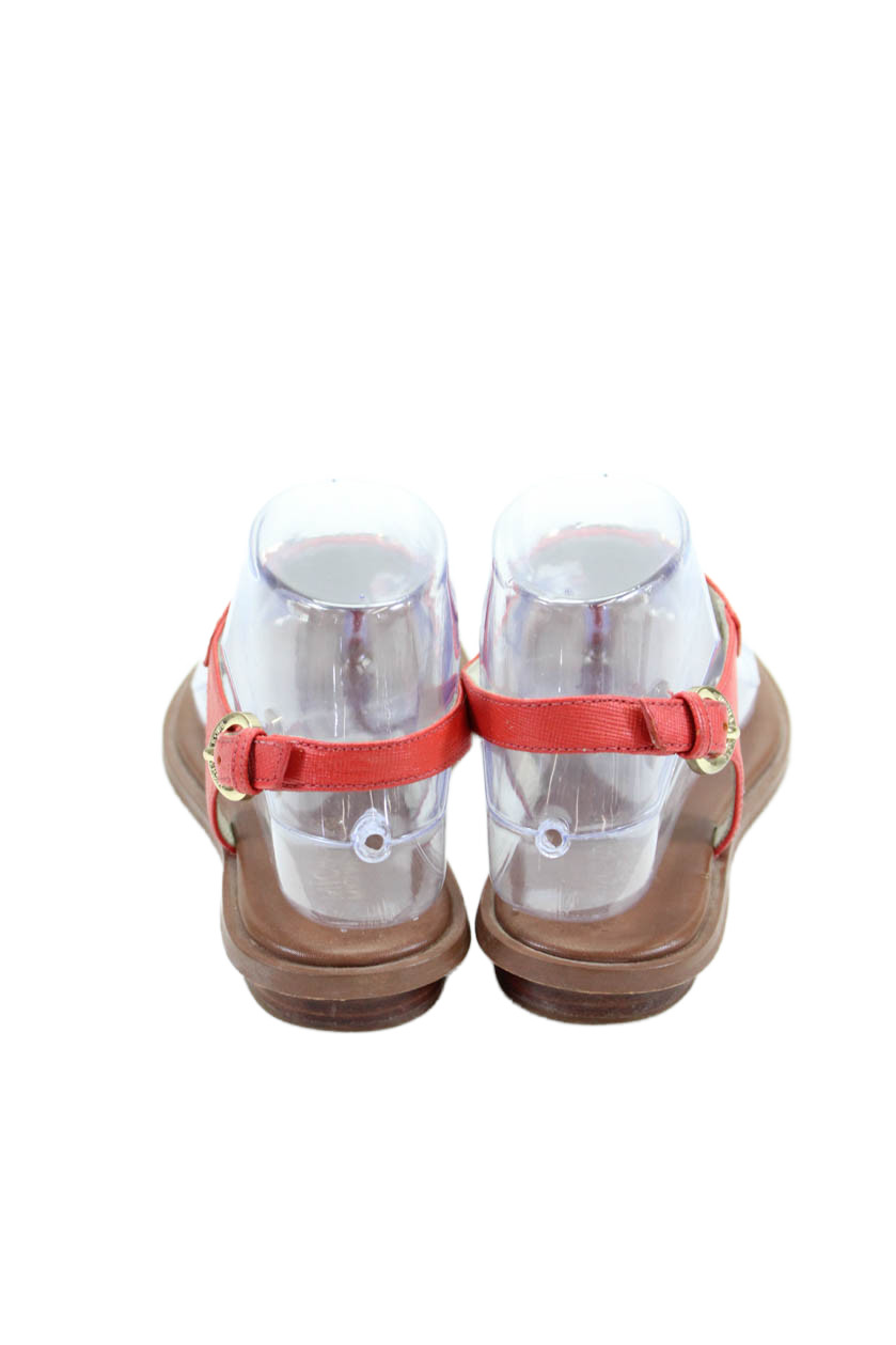 Michael Michael Kors Womens Leather Thong Slingbacks Sandals Red Size 6 Medium thumbnail 3