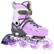 SUPER YOUNGSTER Adjustable Inline Skates for Boys Girls Ages 412 with Light U...